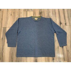 Woolrich Men’s 2XL Dunham Heather Lambswool WPL 6635 Blue Sage Crew Neck